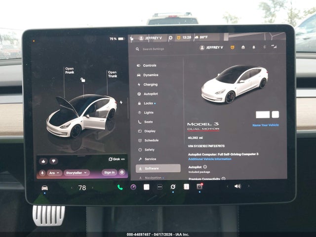 2022 Tesla Model 3 Performance Dual Motor All-wheel Drive მანქანა იყიდება აუქციონზე, vin: 5YJ3E1EC7NF237973, აუქციონის ნომერი: 44897487