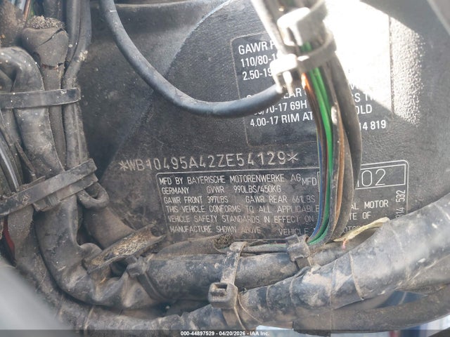 Продаж на аукціоні авто 2002 Bmw R1150 Gs, vin: WB10495A42ZE54129, номер лоту: 44897529