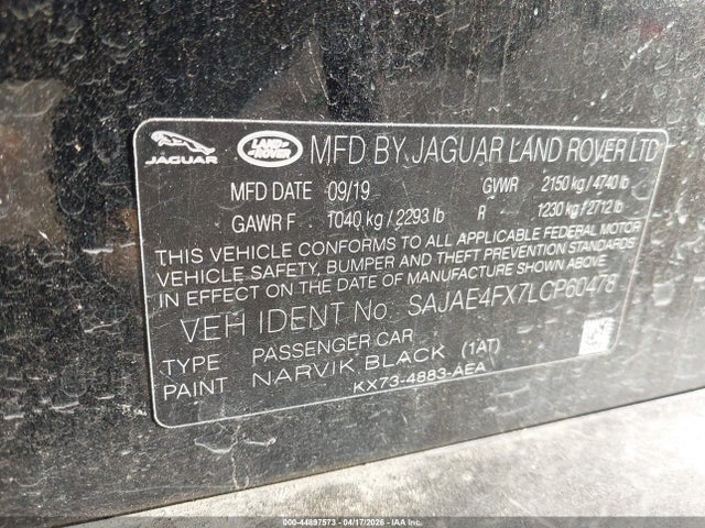 Jaguar Xe S Rwd Automatic 2020 SAJAE4FX7LCP60478 Image 9