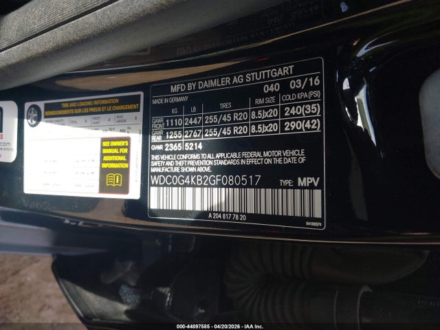 WDC0G4KB2GF080517 Mercedes-Benz Glc 300 4matic