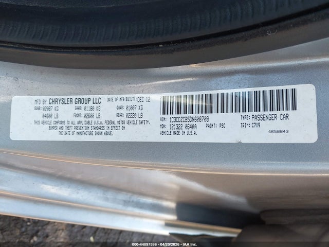 Продаж на аукціоні авто 2013 Dodge Avenger Sxt, vin: 1C3CDZCB5DN608709, номер лоту: 44897596