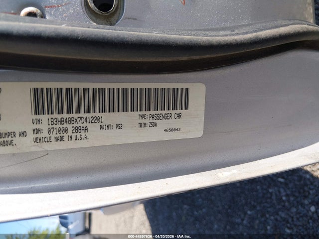 44897636 :رقم المزاد ، 1B3HB48BX7D412201 vin ، 2007 Dodge Caliber Sxt مزاد بيع