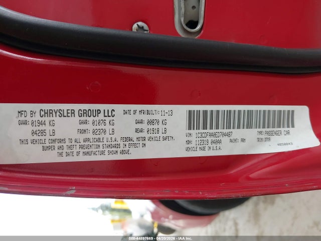 Aukcja sprzedaży 2014 Dodge Dart Se, vin: 1C3CDFAA0ED704487, numer aukcji: 44897669