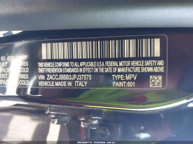 Продаж на аукціоні авто 2018 Jeep Renegade Latitude 4x4, vin: ZACCJBBB3JPJ37575, номер лоту: 44897719