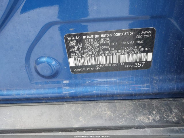 Продаж на аукціоні авто 2017 Mitsubishi Outlander Sport 2.0 Le, vin: JA4AR3AU8HZ021113, номер лоту: 44897784