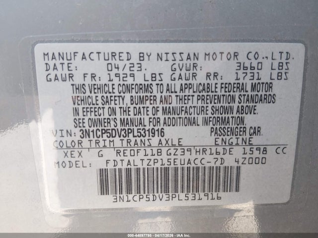 Nissan Kicks Sr Xtronic Cvt 2023 3N1CP5DV3PL531916 Image 9