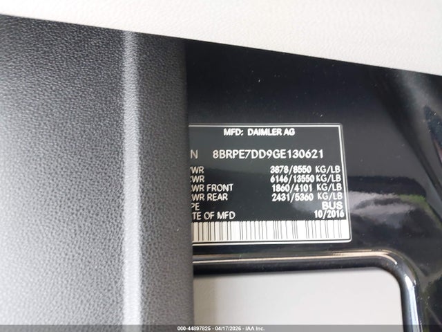 Продажа на аукционе авто 2016 Mercedes-benz Sprinter 2500 Normal Roof, vin: 8BRPE7DD9GE130621, номер лота: 44897825