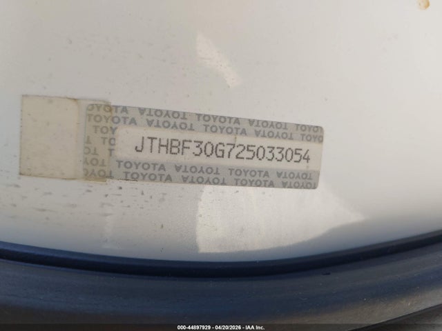 44897929 :رقم المزاد ، JTHBF30G725033054 vin ، 2002 Lexus Es 300 مزاد بيع