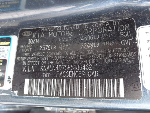 Продаж на аукціоні авто 2015 Kia Cadenza Premium, vin: KNALN4D75F5186432, номер лоту: 44898037