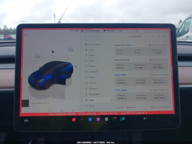 2024 Tesla Model Y Long Range Dual Motor All-wheel Drive მანქანა იყიდება აუქციონზე, vin: 7SAYGDEE2RF199855, აუქციონის ნომერი: 44898092