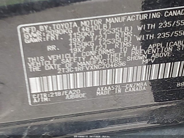 Toyota Rav4 Xle Premium 2022 2T3C1RFVXNC204696 Image 9