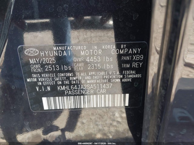 2025 HYUNDAI SONATA KMHL64JA2SA511437 Photo 8