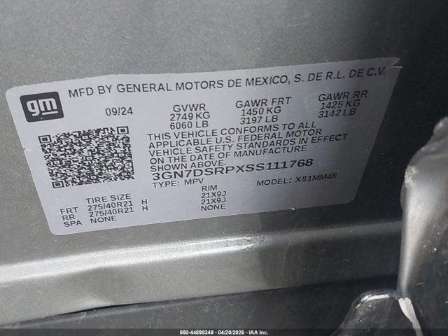 Chevrolet Equinox Ev Rs 2025 3GN7DSRPXSS111768 Image 9