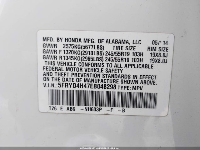Acura Mdx Technology Package 2014 5FRYD4H47EB048298 Image 9