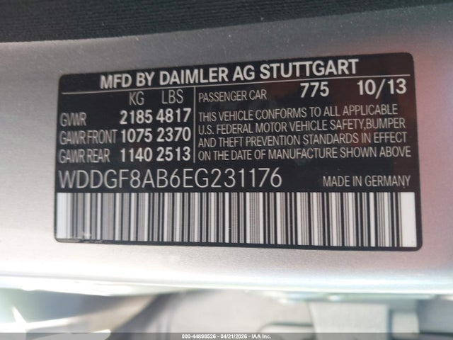 Продаж на аукціоні авто 2014 Mercedes-benz C 300 Sport 4matic, vin: WDDGF8AB6EG231176, номер лоту: 44898526