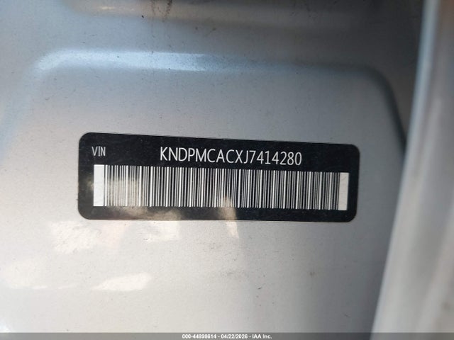 44898614 :رقم المزاد ، KNDPMCACXJ7414280 vin ، 2018 Kia Sportage Lx مزاد بيع