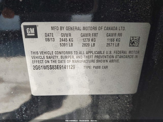 Продажа на аукционе авто 2014 Cadillac Xts Vsport Platinum, vin: 2G61W5S83E9141129, номер лота: 44898622