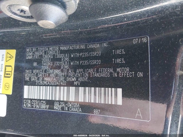 Продаж на аукціоні авто 2016 Lexus Rx 350 F Sport, vin: 2T2BZMCA3GC047402, номер лоту: 44898636