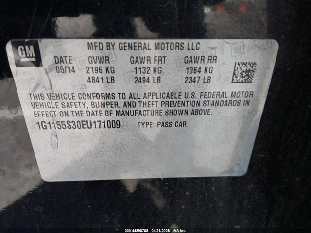 1G1155S30EU171009 Chevrolet IMPALA 2LZ