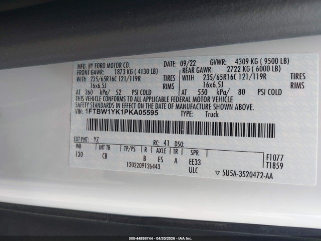 Ford E-transit-350 2023 1FTBW1YK1PKA05595 Image 9