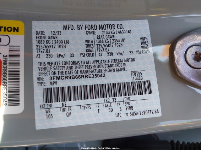 3FMCR9B66RRE35042 Ford Bronco Sport Big Bend