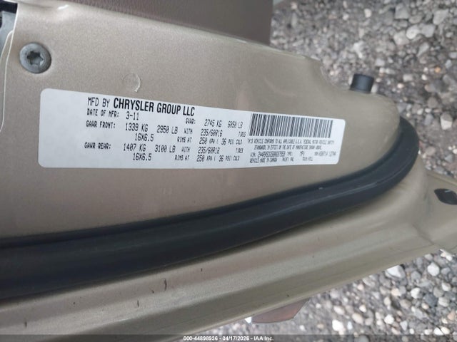 Продажа на аукционе авто 2011 Chrysler Town & Country Touring, vin: 2A4RR5DG5BR697959, номер лота: 44898936