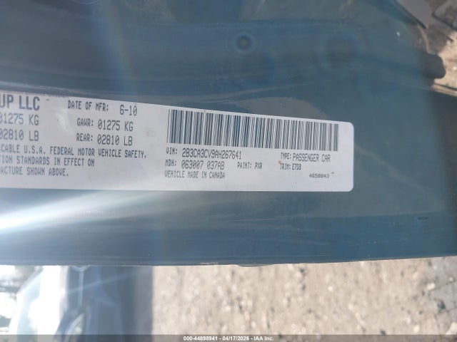 Продажа на аукционе авто 2010 Dodge Charger Sxt, vin: 2B3CA3CV9AH267641, номер лота: 44898941
