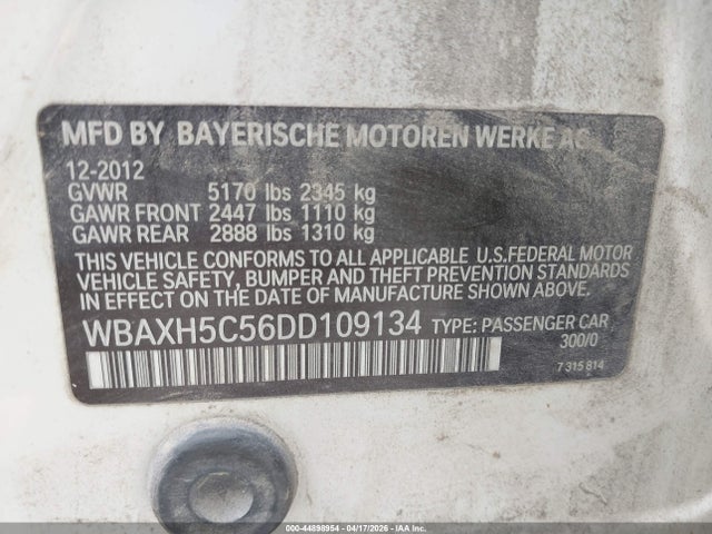 Aukcja sprzedaży 2013 Bmw 528i Xdrive, vin: WBAXH5C56DD109134, numer aukcji: 44898954