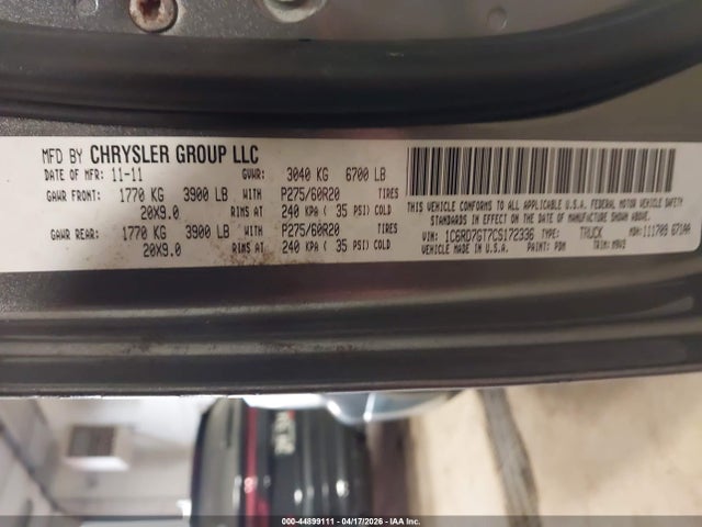 2012 RAM 1500 1C6RD7GT7CS172336 Photo 8