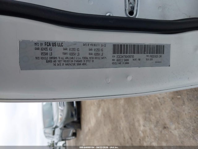 44899184 :رقم المزاد ، 2C3CDXKT9GH286765 vin ، 2016 Dodge Charger Police مزاد بيع