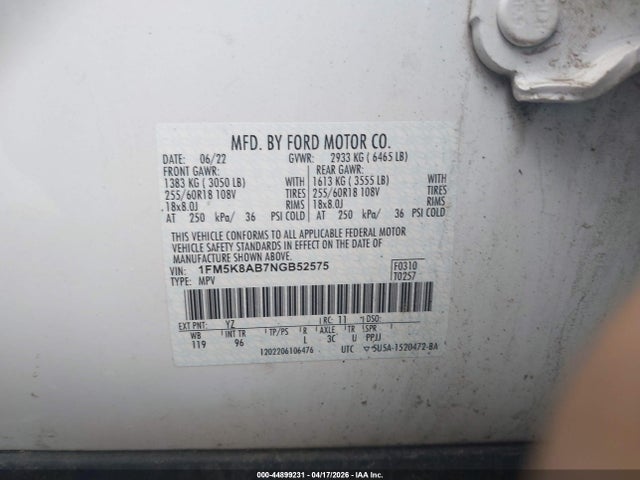 Ford Police Interceptor Utility 2022 1FM5K8AB7NGB52575 Image 9