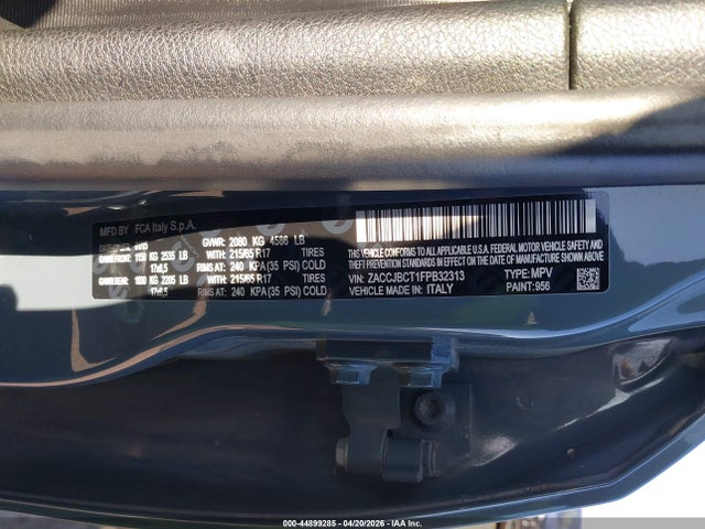44899285 :رقم المزاد ، ZACCJBCT1FPB32313 vin ، 2015 Jeep Renegade Trailhawk مزاد بيع