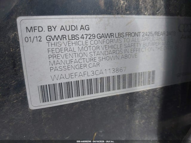 2012 AUDI A4 WAUEFAFL3CA113867 Photo 8