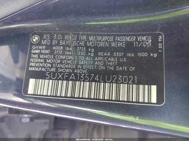 Продаж на аукціоні авто 2004 Bmw X5 3.0i, vin: 5UXFA13574LU23021, номер лоту: 44899359