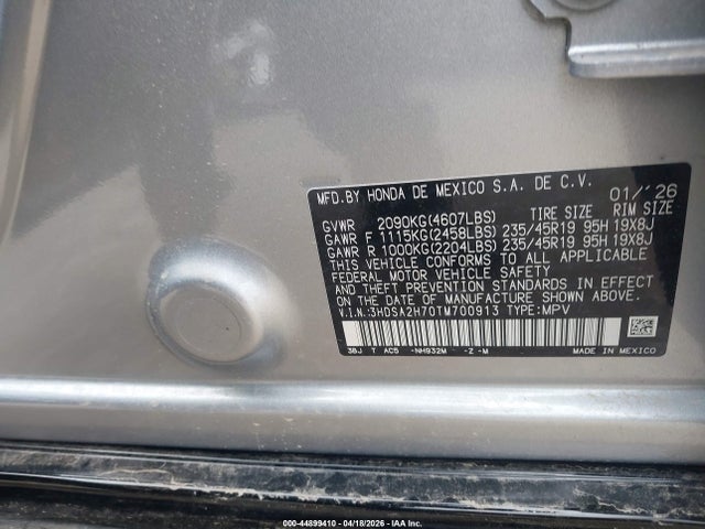 Продажа на аукционе авто 2026 Acura Adx A-spec Advance Package, vin: 3HDSA2H70TM700913, номер лота: 44899410