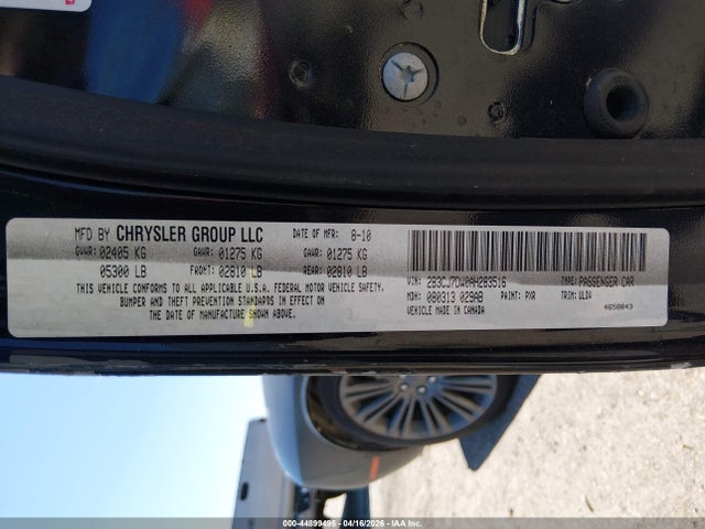 Продажа на аукционе авто 2010 Dodge Challenger Srt8, vin: 2B3CJ7DW0AH283516, номер лота: 44899495