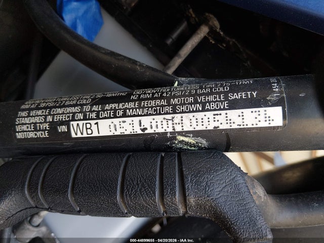44899655 :رقم المزاد ، WB1051400H0054134 vin ، 1987 Bmw K100 Rt مزاد بيع