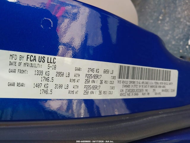 2C4RDGBGXJR333070 Dodge Grand Caravan Se