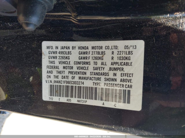 2014 Acura Rlx მანქანა იყიდება აუქციონზე, vin: JH4KC1F96EC003274, აუქციონის ნომერი: 44899825