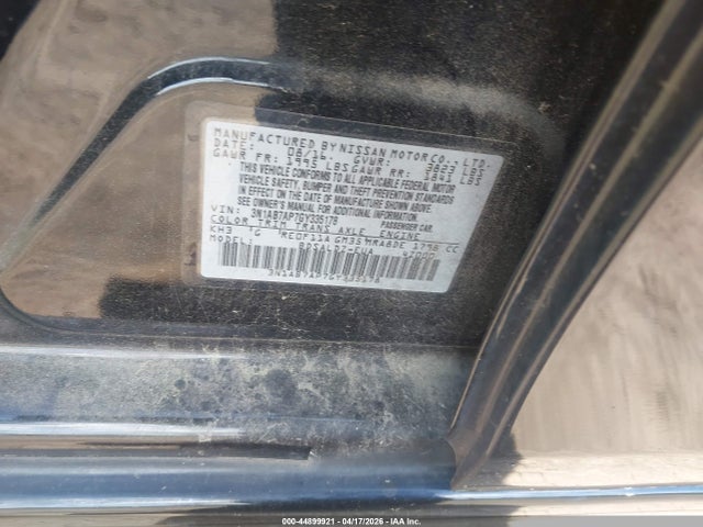 44899921 :رقم المزاد ، 3N1AB7AP7GY335178 vin ، 2016 Nissan Sentra Sv مزاد بيع