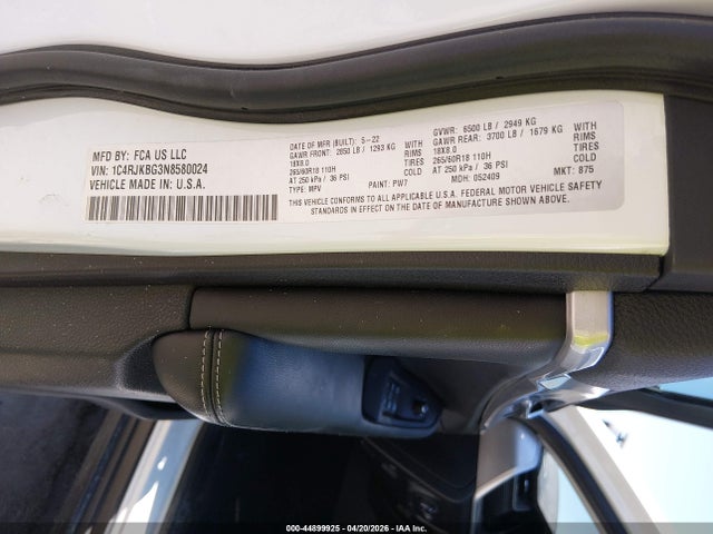 Aukcja sprzedaży 2022 Jeep Grand Cherokee L Limited 4x4, vin: 1C4RJKBG3N8580024, numer aukcji: 44899925