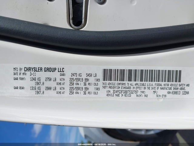 2011 DODGE JOURNEY 3D4PG3FG8BT532797 Photo 8