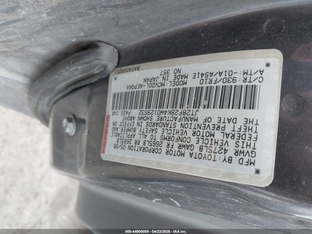 Продажа на аукционе авто 1998 Toyota Camry Xle V6, vin: JT2BF28K4W0129532, номер лота: 44900009