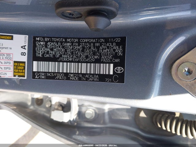 Toyota Corolla Hybrid Le 2023 JTDBCMFE6P3004539 Image 9