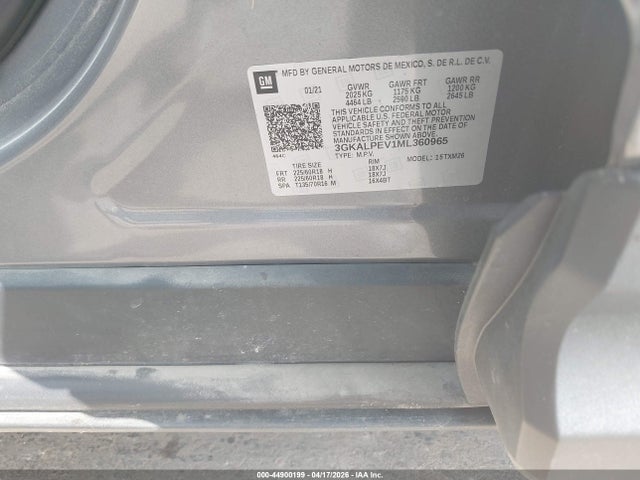 44900199 :رقم المزاد ، 3GKALPEV1ML360965 vin ، 2021 Gmc Terrain Fwd Slt مزاد بيع
