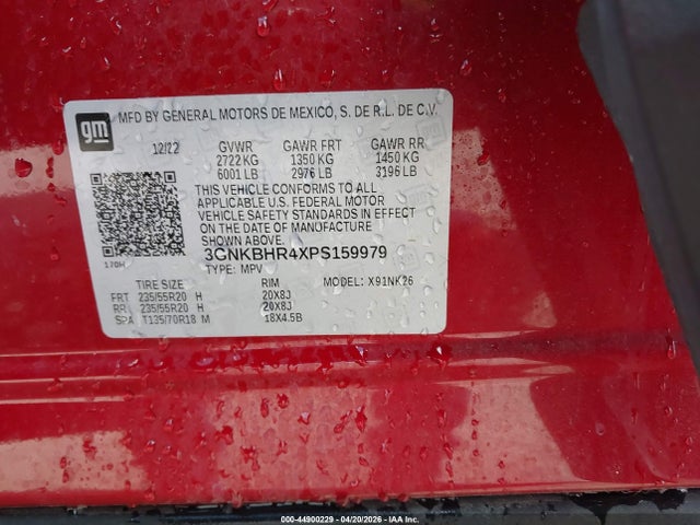 Продажа на аукционе авто 2023 Chevrolet Blazer Awd 2lt, vin: 3GNKBHR4XPS159979, номер лота: 44900229