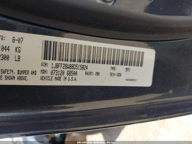 Продажа на аукционе авто 2008 Jeep Patriot Sport, vin: 1J8FF28W88D515824, номер лота: 44900275