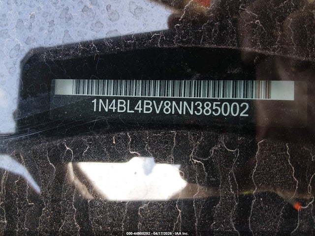 44900292 :رقم المزاد ، 1N4BL4BV8NN385002 vin ، 2022 Nissan Altima S Fwd مزاد بيع
