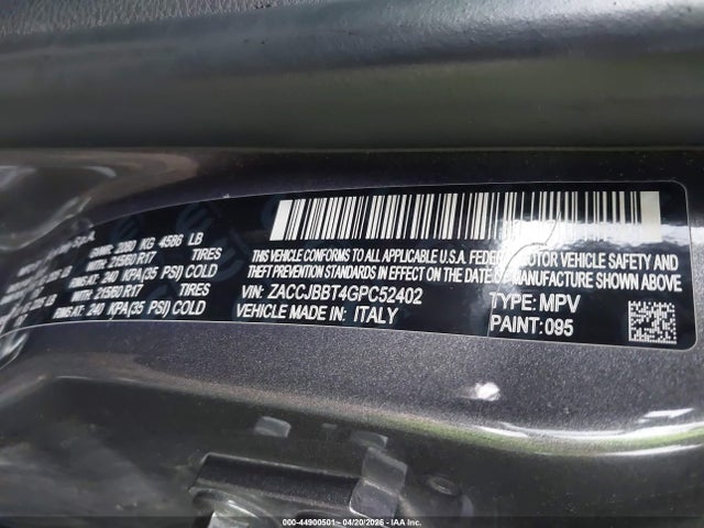 Aukcja sprzedaży 2016 Jeep Renegade Latitude, vin: ZACCJBBT4GPC52402, numer aukcji: 44900501