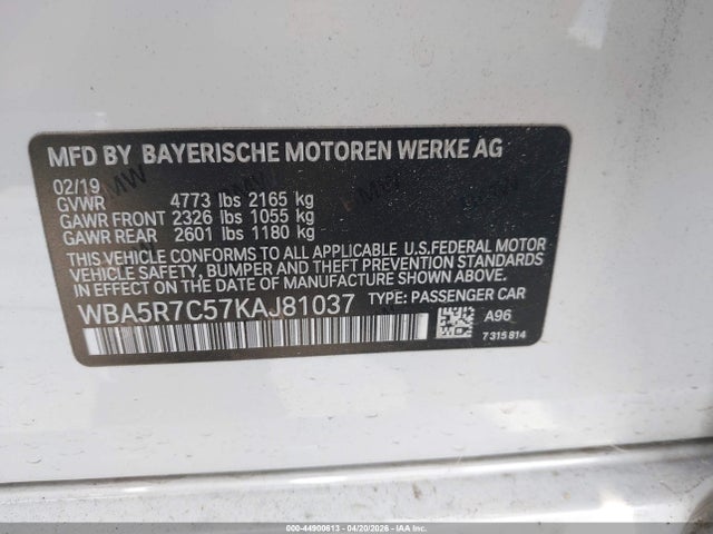 WBA5R7C57KAJ81037 BMW 330i Xdrive